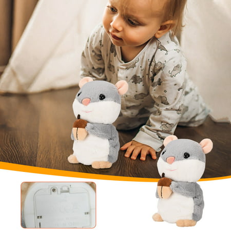 FengLS Children S Electric Magic Sound Little Hamster Cat Can Learn to Speak Toy Repeating Puppy Bunny Doll Plush Doll A18-Z#2289 2022 Newest Children