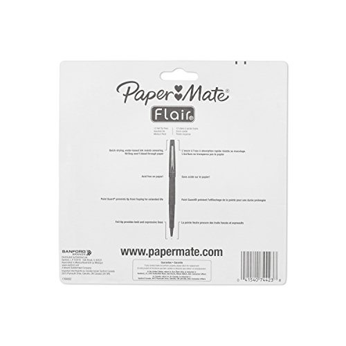 Paper Mate Flair Porous-Point Felt Tip Pen, Medium Tip, 12-Pack, Fashion Colors (74423) thumbnail