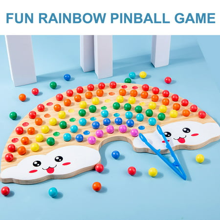 DDgui New Upgraded Wooden Peg Board Bead Math Games Matching Color Sorting Toy Counting for Toddler DDgui LBB220923-7751