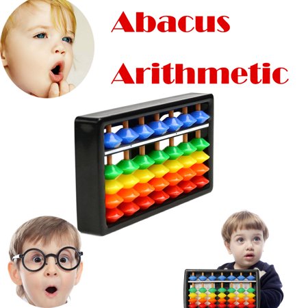 FengLS Rods Colorful Beads Plastic Abacus Arithmetic Soroban Kid S Calculating Tool Toy 09-Gifts-08A#9253 Now Toys Rods Colorful Beads