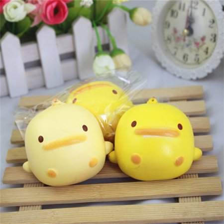 Squishy Cute Yellow Duck Bread Phone Straps Slow Rising Bun Charms Gifts Toys - 2022 New Toys Squishy Cute Yellow B#14838