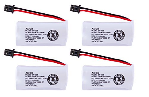 Axiom 4Pack Rechargeable Battery for Battery for BT-1008 BT1008, BT-1008S, BT-1016, BT-1021