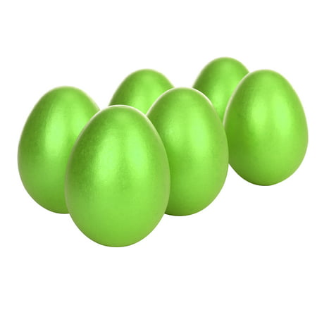 Buodes Bulk Toys Learning Toys for 2+ Year Olds Simulation Easter Eggs Wooden Fake Eggs 2.3 Inch Solid Eggs 6pcs