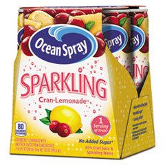 OCEAN SPRAY CRANBERRIES, INC 402 Sparkling Juice, Citrus Tangerine, 8.4 Oz Can, 4/Pack