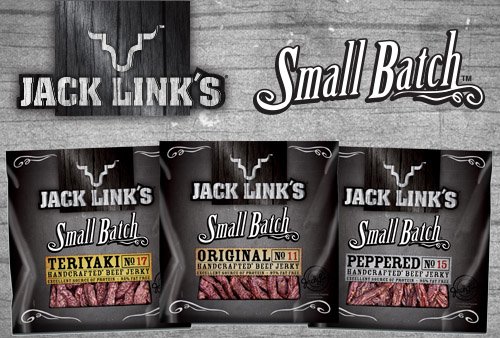 Jack Link's Small Batch Handcrafted Beef Jerky Triple Sampler Gift Pack- Original (2.5oz), Teriyaki (2.5oz) & Peppered (2.5oz)