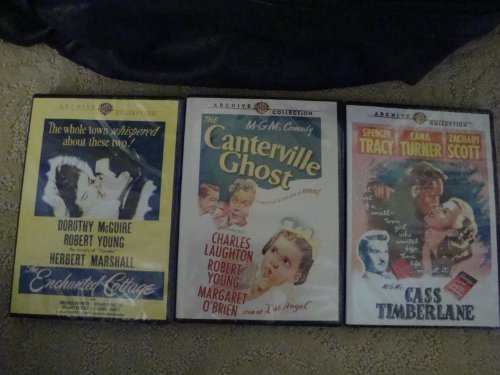 Enchanted Cottage DVD (1945) the Canterville Ghost (1944(Cass Timberlane (1947): Classic Film 3-Pk DVD-r Bundle