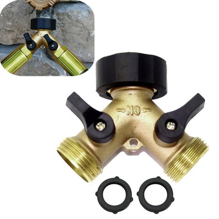 DDgui New Garden Hose Splitter Heavy-Duty 2 Way Solid Brass Y Female Connector DDgui LBB220920-6974