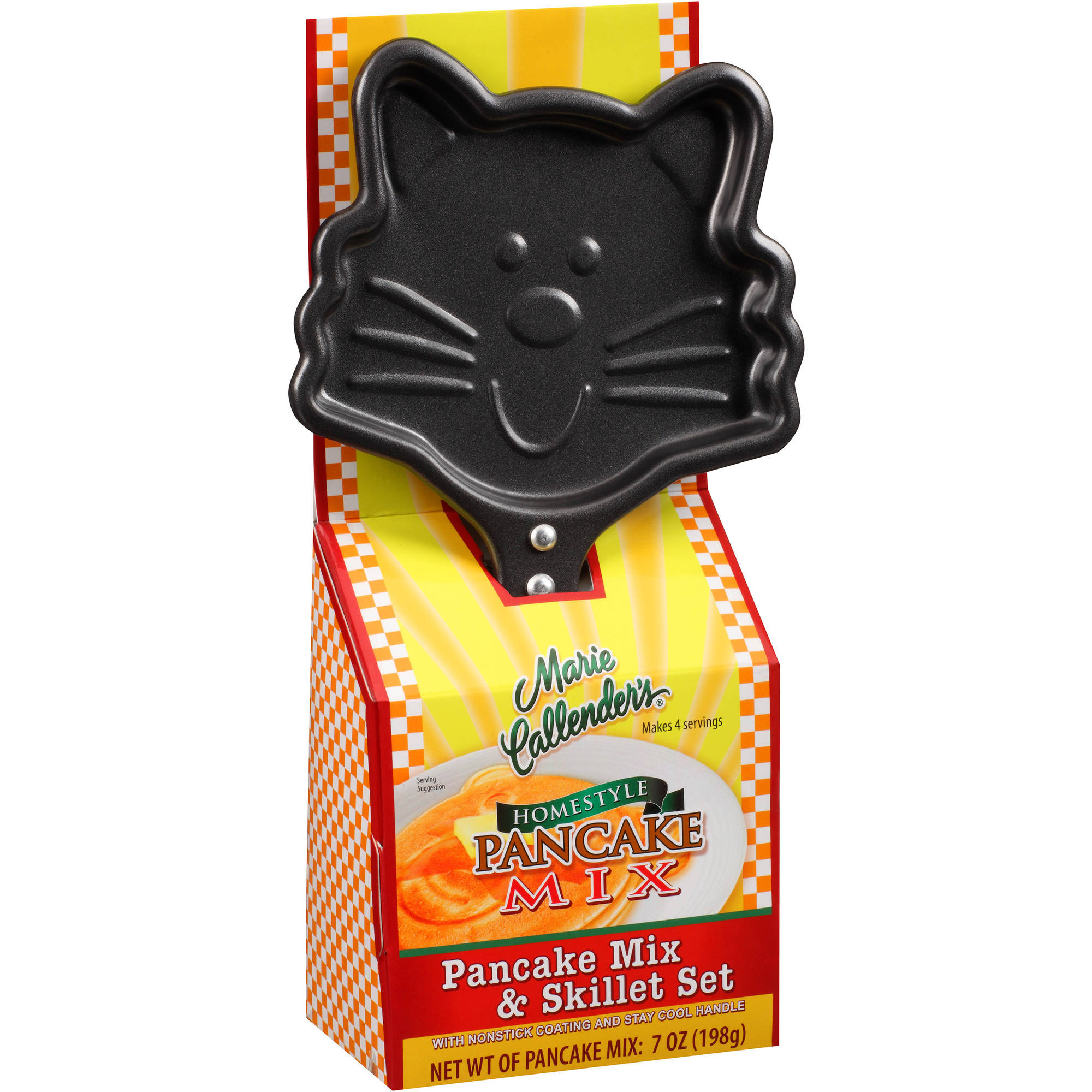 Marie Callender's Homestyle Pancake Mix & Cat Skillet Set, 2 Piece