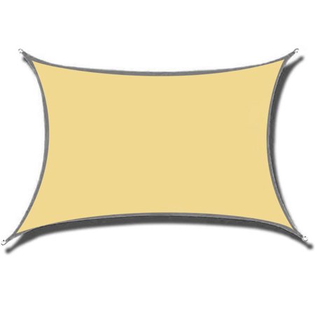 Sea-Maid 10 X7 Shade Sail Quadrangle Sun Shade Sail for Patio Garden Outdoor Facility Yellow