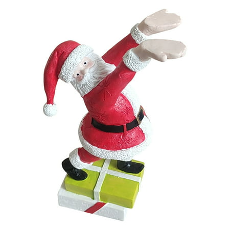 Buodes Outdoor Decorations for Patio Santa Claus Statue Snack Stand Dessert Party Shelves Decorations