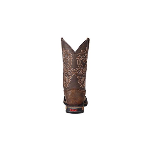Rocky Men's Long Range Western Boot Square Toe Coffee US thumbnail
