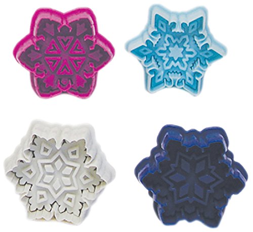 R&M International Snowflake Cookie and Pastry Stampers Set of 4