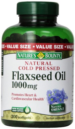 Nature's Bounty Flaxseed Oil 1000mg, 200 Softgels