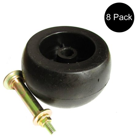RAParts EIGHT (8) Deck Wheel / Roller Kit Fits Kubota  Fits Exmark  Fits Toro 103-7263 103-4051 103-3168