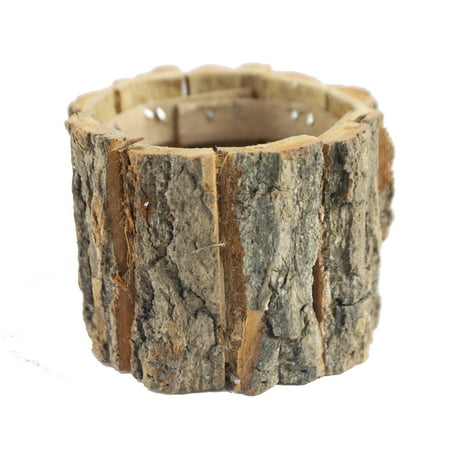 Zpj3#6755 Round Bark Basket Garden Wind Bark Wooden Tube Simulation Plant Flowerpot Z#6755 VA9