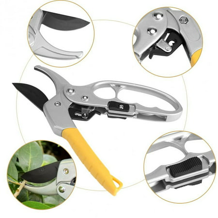 Lwhmf Fashion Premium Garden Pruners  German Pruners  Ratcheting Pruning Shears  Work 3 Times Easier  Gardening Tools for Trimming Roses  Flowers  Tre
