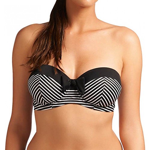 Freya Tootsie Bandeau Swim Top, 32D, Black
