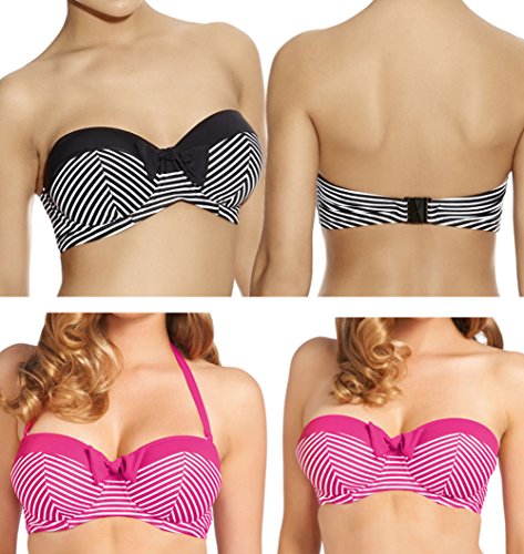 Freya Tootsie Bandeau Swim Top, 32D, Black thumbnail