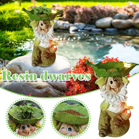 DDgui New Upgraded Resin Dwarf Sculpture Garden Creative Cartoon Decoration Flocking Spirit DDgui WDD220921-8875