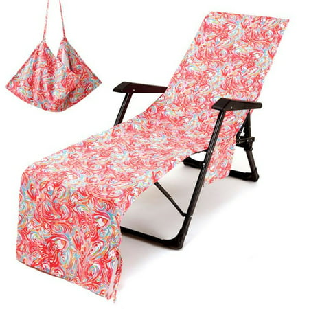 Miximx Beach Chair Cover Printed Beach Towel Polyester Cotton Lounge Chair Towel - Gifts Ltz Miximx Beach Chair Cover a-a#48642