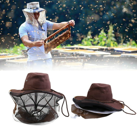 Anti Bee Cap Cowboy Hat Beekeeping Protective Hat Beekeeper Anti Insect Net Tool - 2022 New Anti Bee Cap 8ww12-#5330