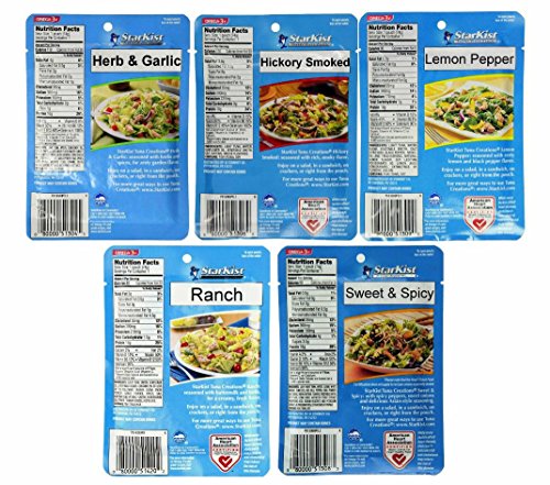 Starkist Tuna Creations Variety Pack, 2.6-Ounce Pouch, 5 Flavors, 14 Pouches of Each Flavor, 70 Pouches Total