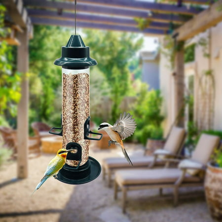 Outdoor Bird Feeder Hanging Removable Cleaning Windproof Bird Feeder - Uscallm 2022 Green H#6755-a-H#6755