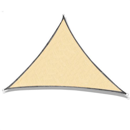 Sea-Maid 10 X10 X10  Shade Sail Triangle Sun Shade Sail for Patio Garden Outdoor Facility Yellow