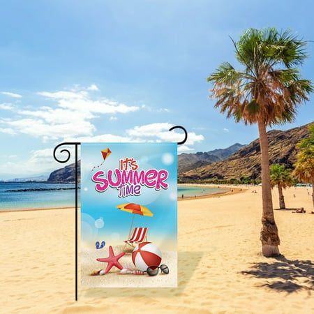Mittory Summer Garden Flag Seaside Sunshine Summer Flag Outdoor Courtyard Flag Trendy Multicolor #1455