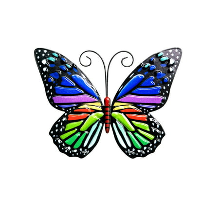 Buodes Christmas Decoration Garden Butterfly Art Outdoor Garden Backyard Metal Animal Decoration Gift