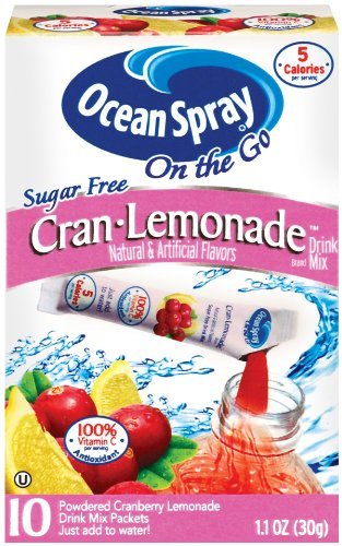 Ocean Spray Cran-Lemonade Sugar Free Powdered Drink Mix, 10-count Packages (Pack of 12)