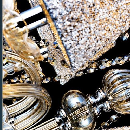 LightInTheBox 6 Lights,Decorative Crystal Chandelier in Cognac Color with Lamp Shade , Crystal & GlassHome Ceiling Light Fixture Flush Mount, Pend thumbnail