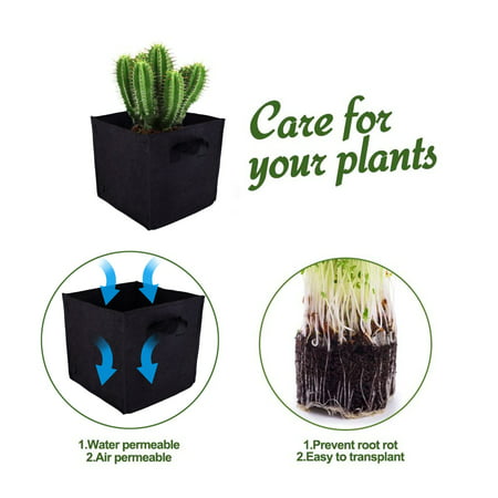 Zpjjj4#4723 Grow-Bag Heavy Thickened Nonwoven Plant Fabric Pot with Handles P#4723 FY7