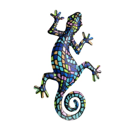 Buodes Patio Decorations Outdoor Garden House Lizard Art Outdoor Garden Backyard Metal Animal Decoration Gift