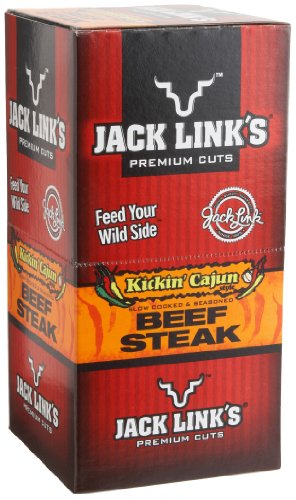 Jack Link's Beef Steak, Kickin' Cajun, 1-Ounce Packages (Pack of 12)