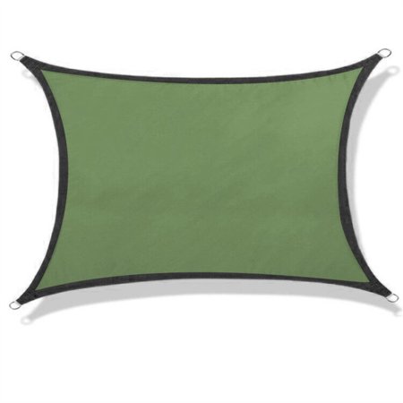 Sea-Maid 10 X7 Shade Sail Quadrangle Sun Shade Sail for Patio Garden Outdoor Facility Green