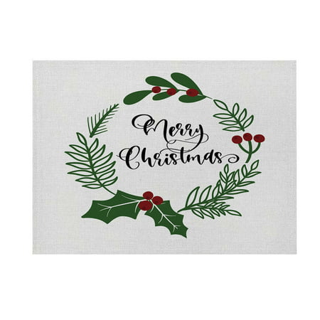 Christmas Placemat Family Table Atmosphere Arrangement Supplies Decorations 08HWC15A#3535 2022 the Hot Christmas Placemat Family