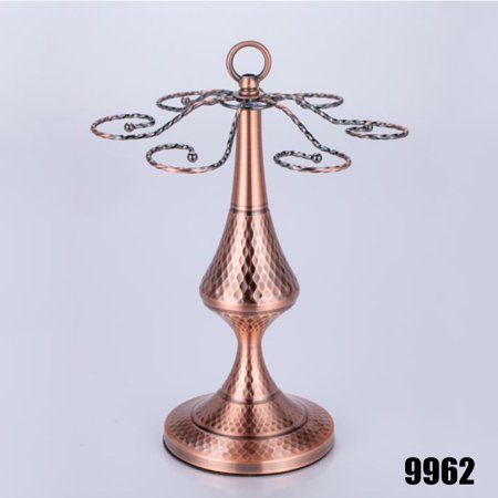 Wine Glass Rack Freestanding Holder Stand with 6 Hooks for Home Bar Artistic Tabletop Display 9862 Uncosinb