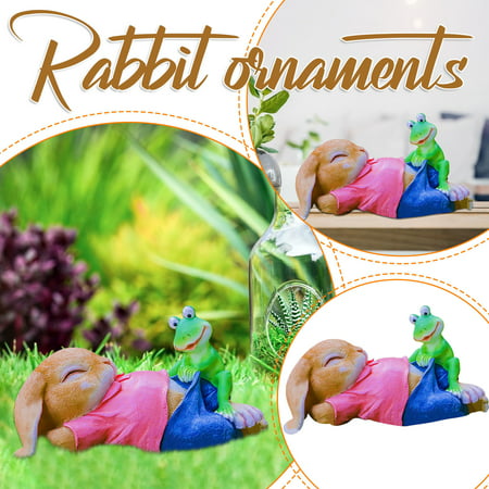 Miximx Cartoon Animal Rabbit Decoration Outdoor Creative Garden Courtyard Decoration - New Novel Cartoon Animal Rabbit LTZ#17579