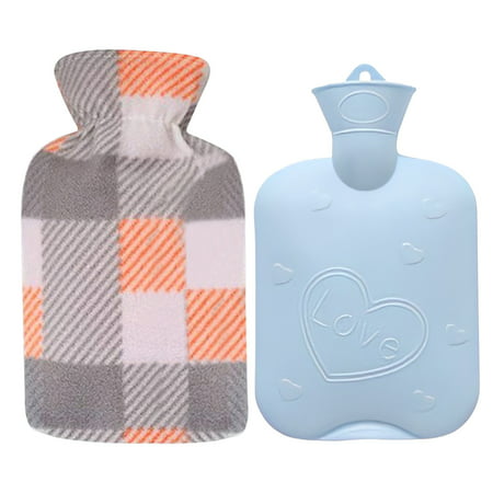 Miximx Three-color Plaid Cloth Cover Water Injection Hot Water Bottle Set - Gifts Ltz MiximxThree-color Plaid Cloth a-a#4723