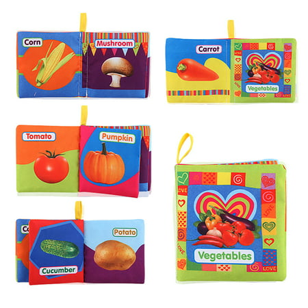 Zpjjj4#7751 Soft Book Nontoxic Fabric Baby Cloth Books Early Education Toys 8 Page P#7751 XB5