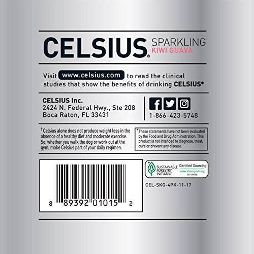 CELSIUS Essential Energy Drink 12 Fl Oz, Sparkling Kiwi Guava (Pack of 24) thumbnail