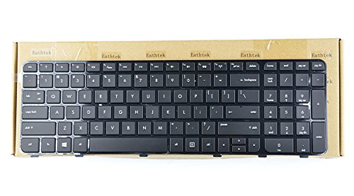 Eathtek New Laptop Keyboard with Backlit and Frame for HP Pavilion Dv6-7000 Dv6-7100 Dv6-7200 Series Black US Layout, Compatible with Part Number 6974