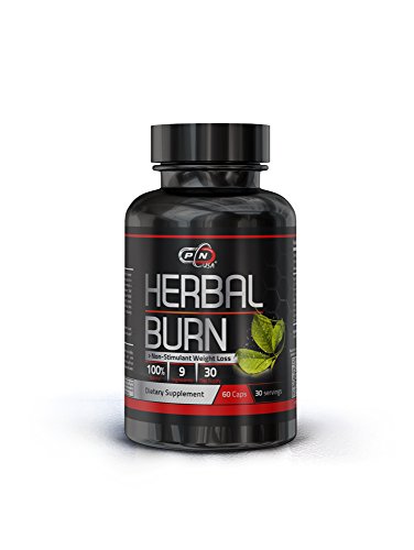 Pure Nutrition USA Herbal Burn 100% All Natural Fat Burner Best Weight Loss Management Stimulation Appetite Control Suppressant Sports Dietary Supplem