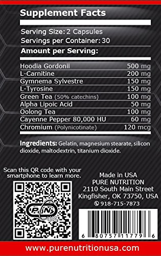 Pure Nutrition USA Herbal Burn 100% All Natural Fat Burner Best Weight Loss Management Stimulation Appetite Control Suppressant Sports Dietary Supplem thumbnail