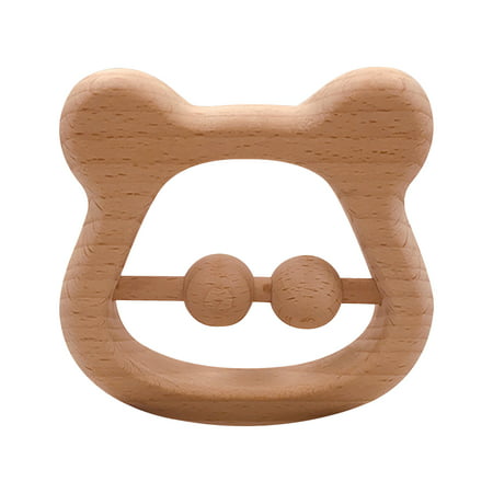 FengLS Infants Learn to Crawl  Grasp Beech Wood Toy Wooden Car Puppy Car Wooden Molars 06-Car Toys-06A#2723 2022 New Toys Infants Learn