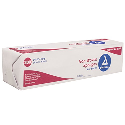 Dynarex Non-Woven Sponges 3252  2  200 Pack White