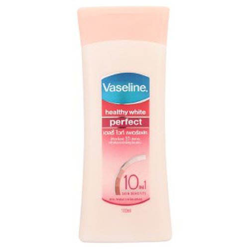 Vaseline Healthy White Perfect Lotion 10 in 1 Natural Skin Care Skin Whitening Products Lighter Skin in 2 Weeks (100 ML.)