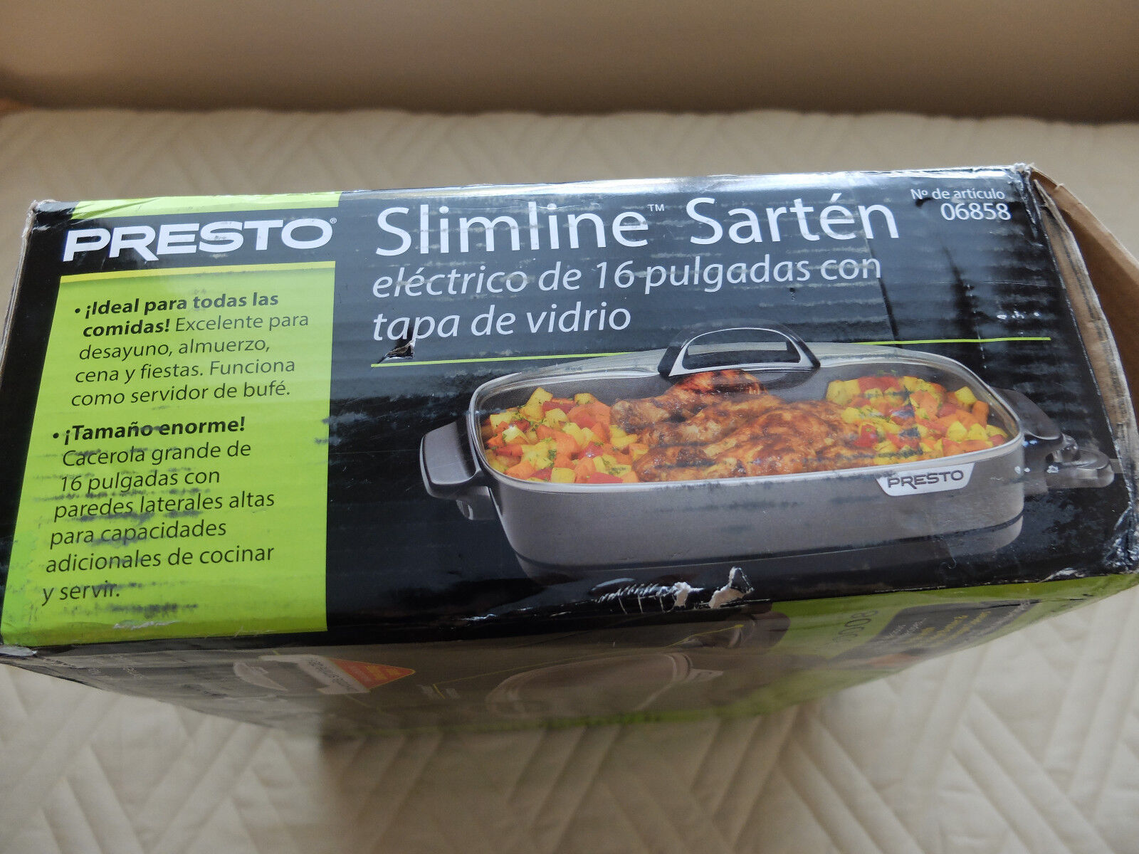 Presto 06858 16” Slimline Skillet with Glass Cover, Black thumbnail