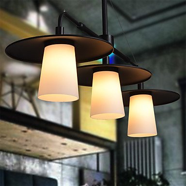 Din Nordic Style Iron and Glass Chandelier Creative Retro Chandelier